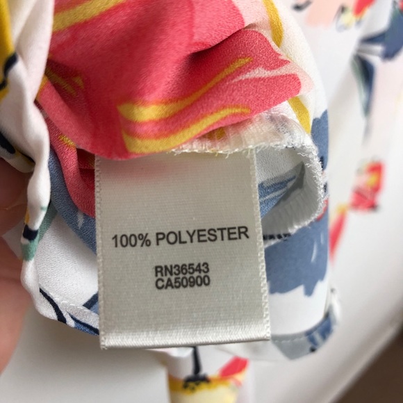 Van Heusen Floral White Short Sleeve Blouse - Picture 9 of 9